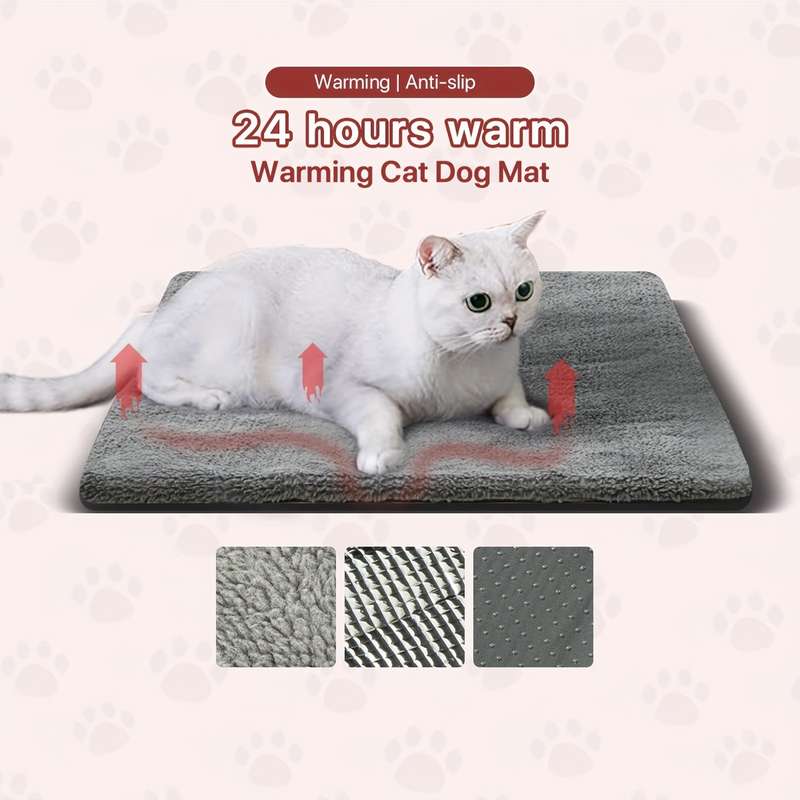 1PC Pet Mat Dark Gray Size 70x50CM 28x20IN