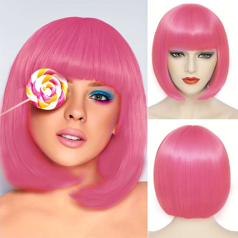 1Pc Orange 25.4cm Fashion Design Wig