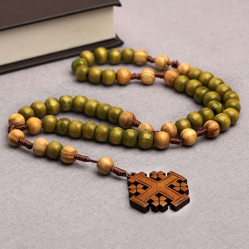 1 Piece Green Jesus Theme Pendant