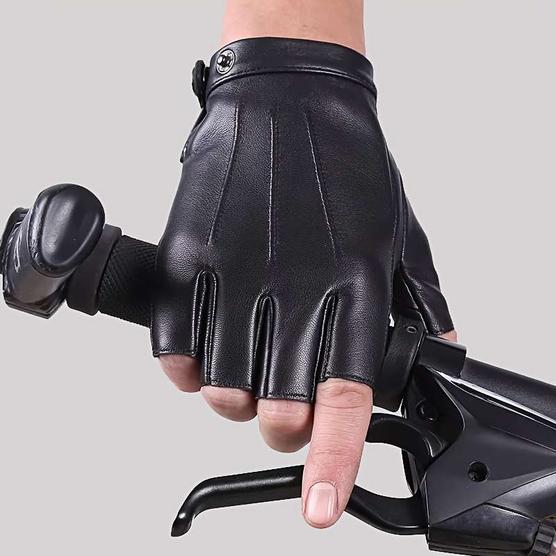 1 Pair Black Outdoor Sports Gloves