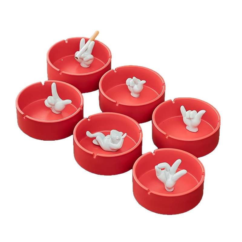 1pc Ceramic Ashtray for Home Living Room Office High-end Simple Creative Large Trendy Cute