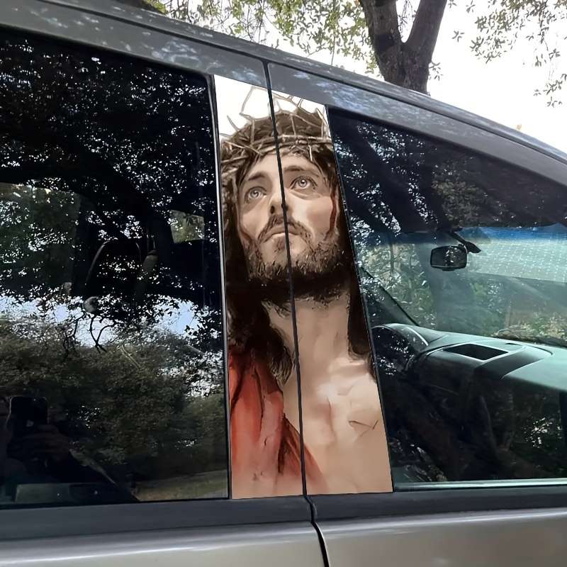 2pcs   Jesus Christian Themed Stickers