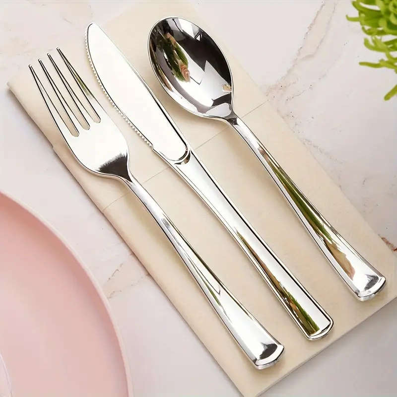 36pcs Outdoor Camping Plates Knives Forks Tableware Made Of PC Material Non-Metallic Disposable Outd