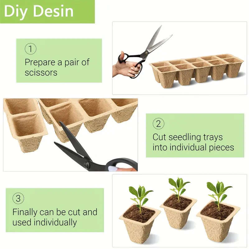 100 Cells Seedling Start Pots Trays