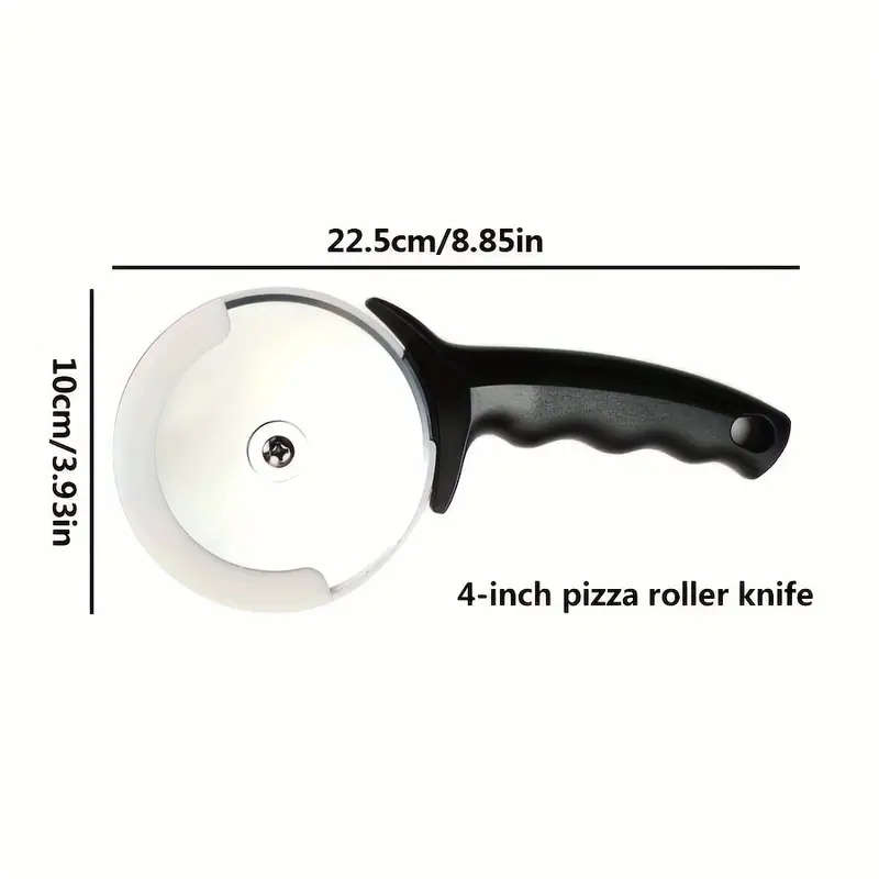 1pc Stainless Steel Pizza Cutter Perfect for Slicing Serving Ideal Baking Tool for Home and Professi