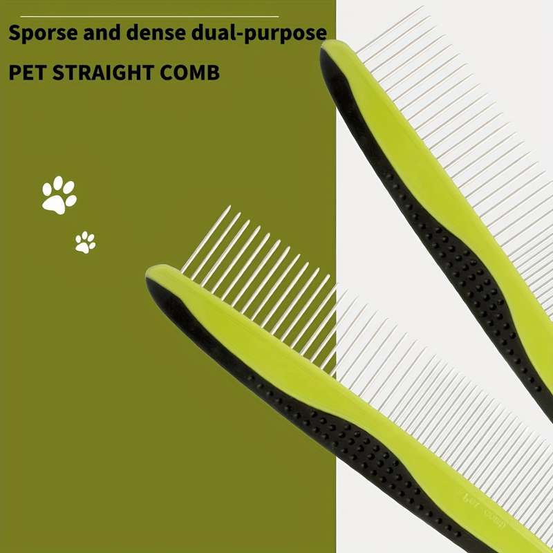 1pc Pet straight Comb Green Pet Comb