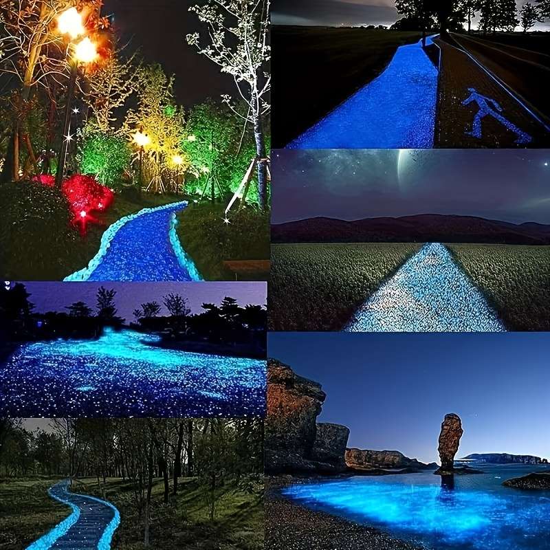 1000pcs Resin Luminous Pebbles