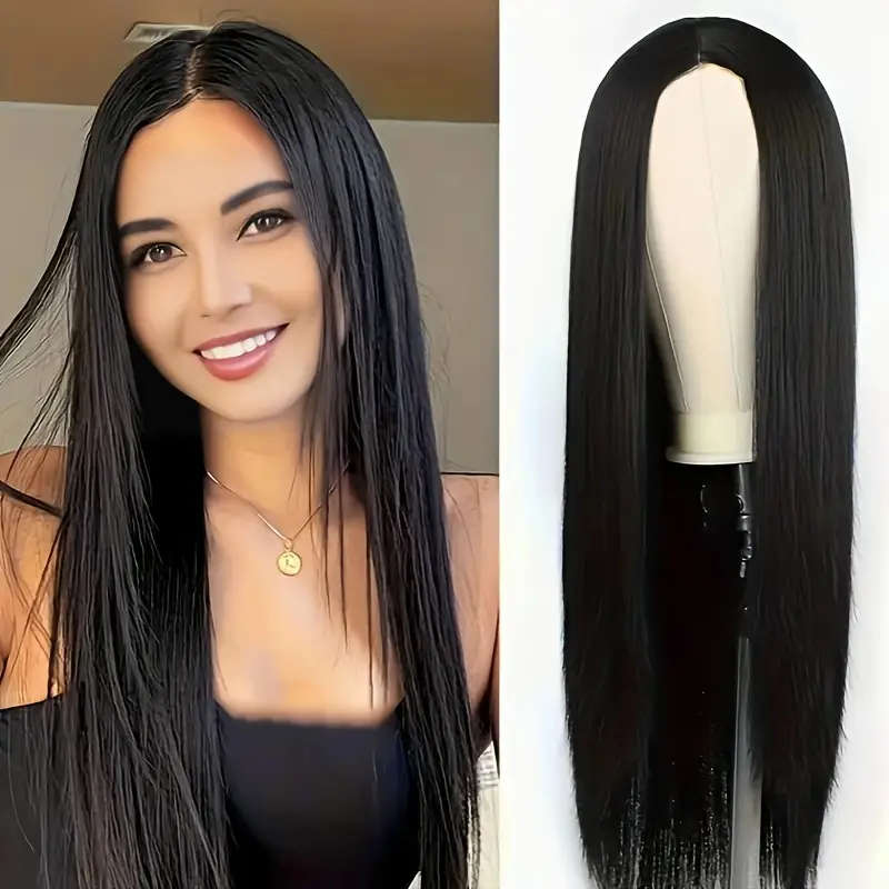 Women's Long Black Straight Wig