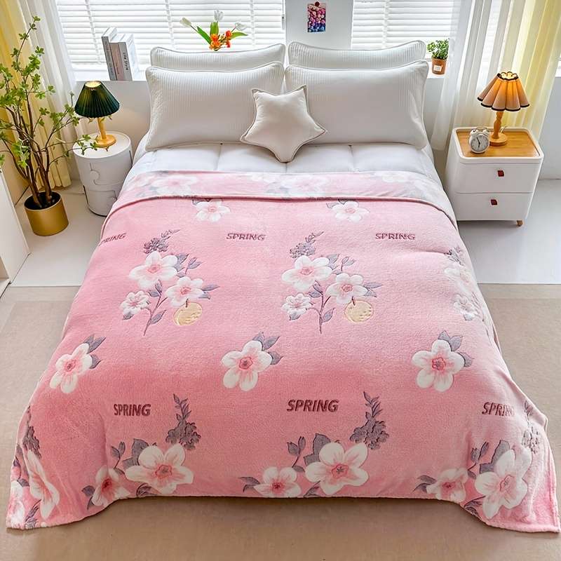 1ps Blanket Color Happiness Flowers Bloom size 200x230cm