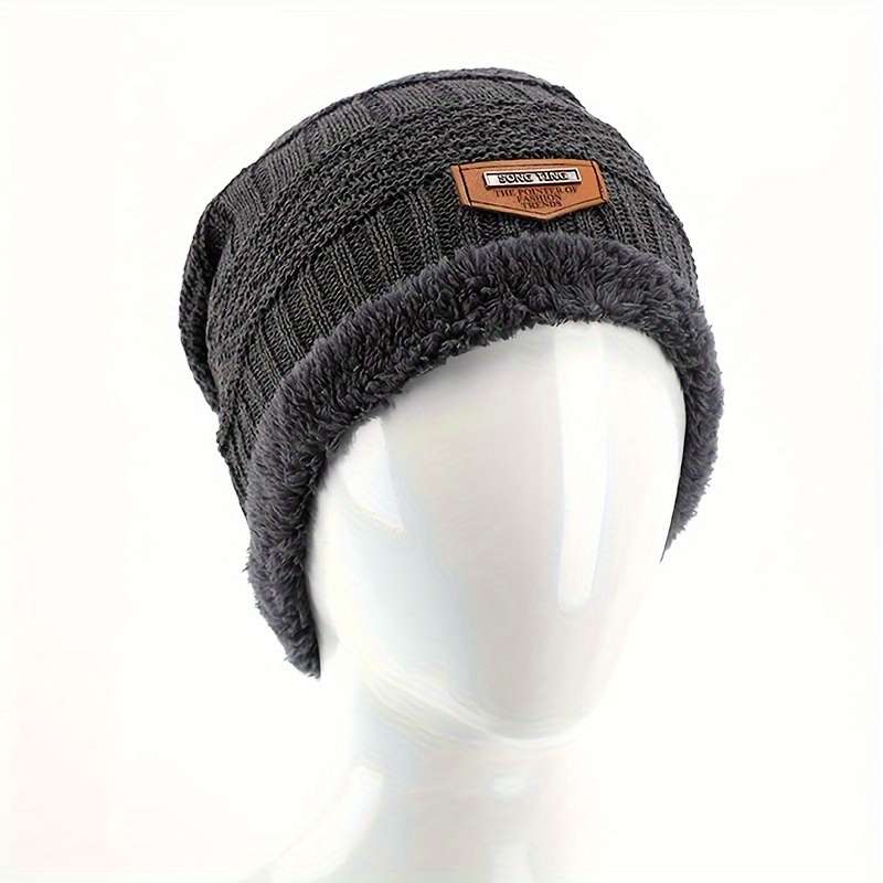 1pc Unisex Winter Beanie Hat Knit Hat Thick Winter Breathable Hat Skull Cap