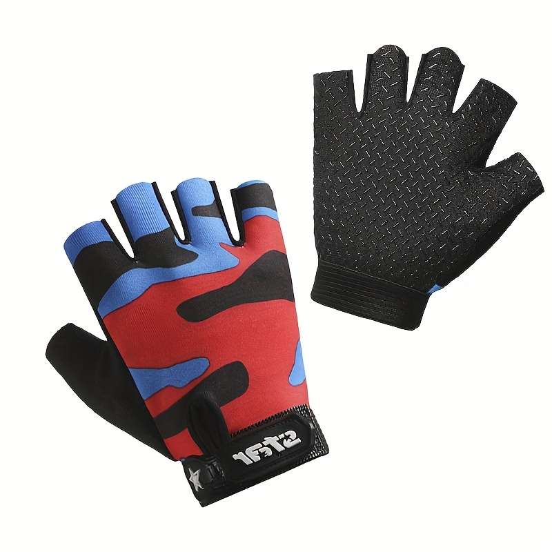 1 Pair Red Size L For 6 To 10 Years Old Outdoor Sports Gloves