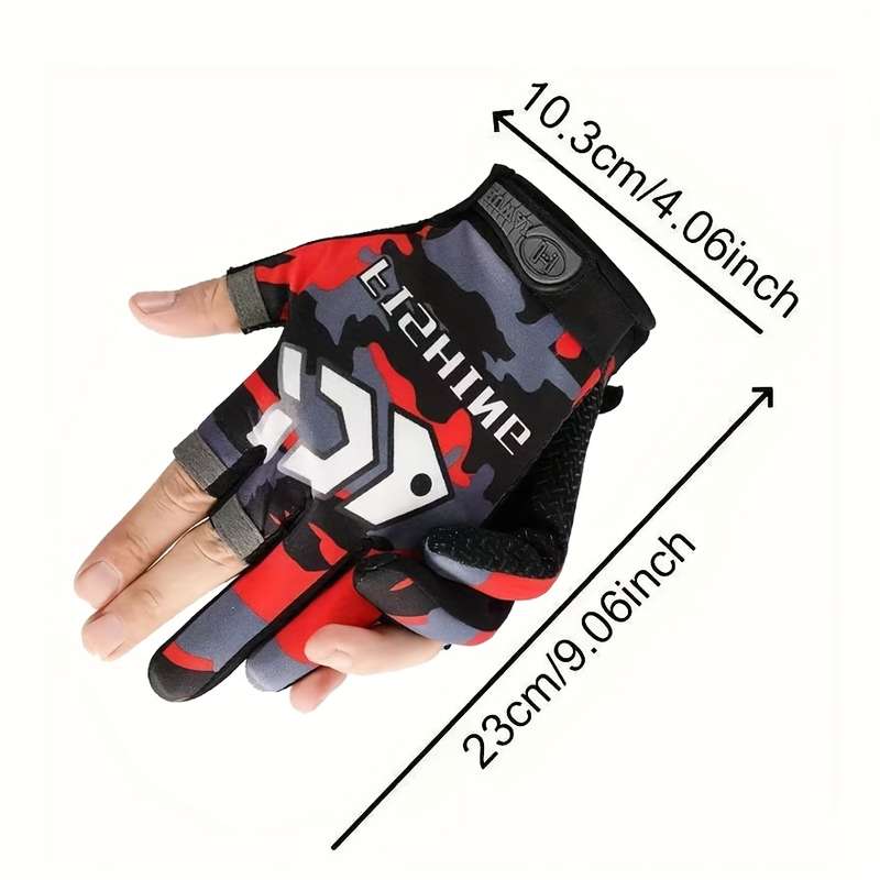 1 Pair Blue One Size Outdoor Sports Gloves