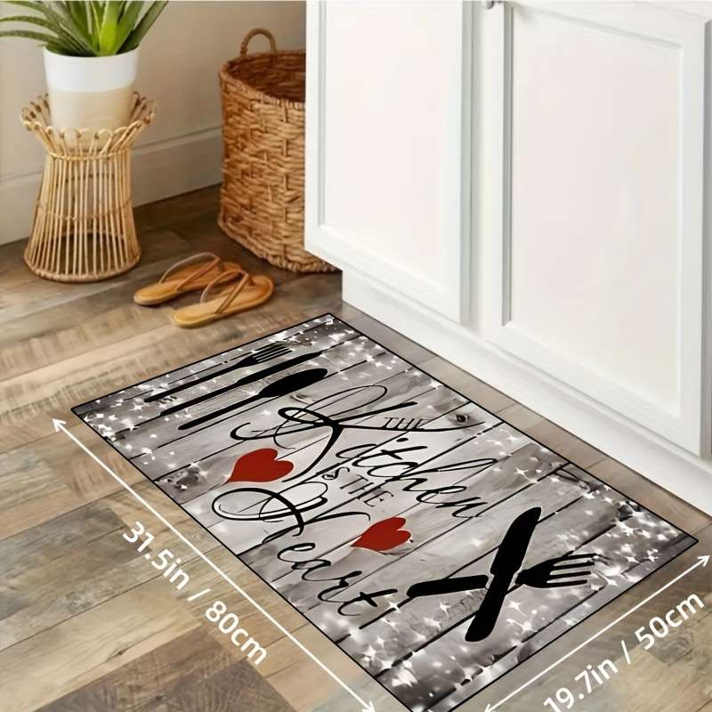 1Pc 16x47inch 40x120cm Love Floor Mat