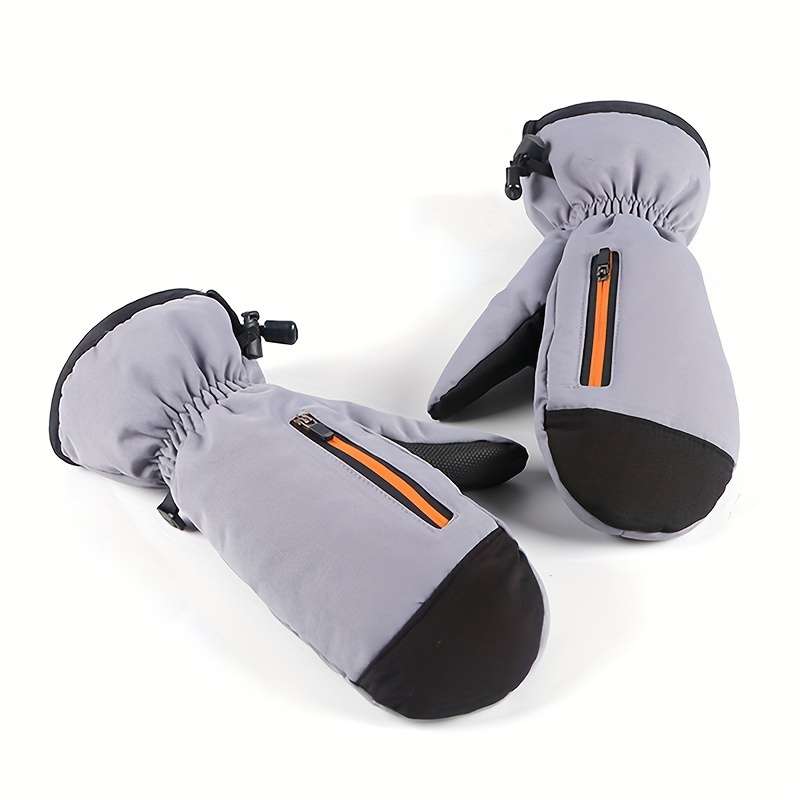 1 Pair Grey Warm Gloves