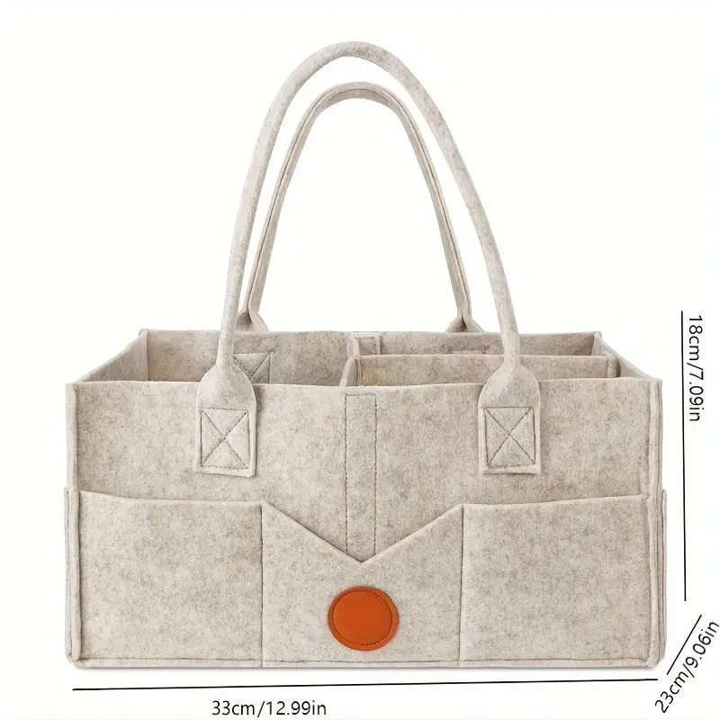 1pc Classic Style Multi-Purpose Diaper Caddy Organizer Portable Baby Storage for Nursery Car Changin
