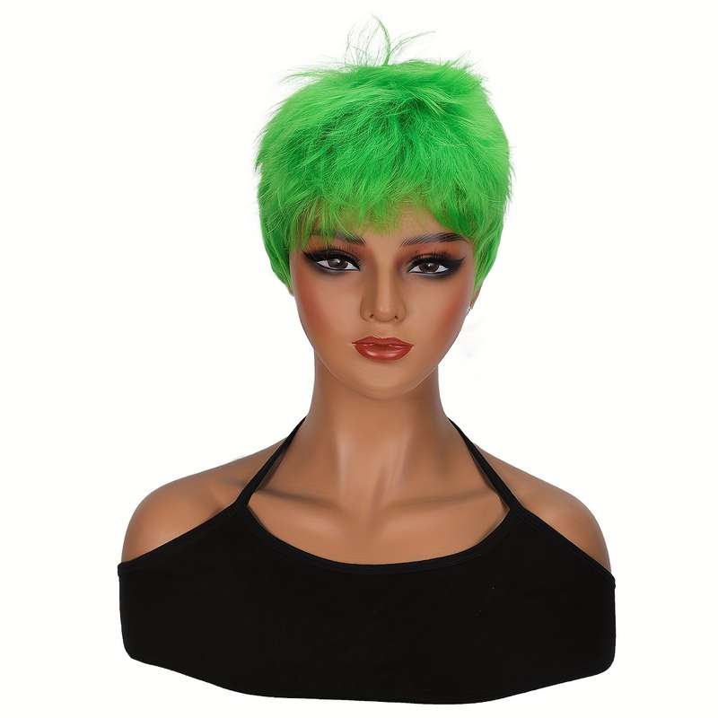 1Pc Grass Green 20.32cm Fashion Design Wig