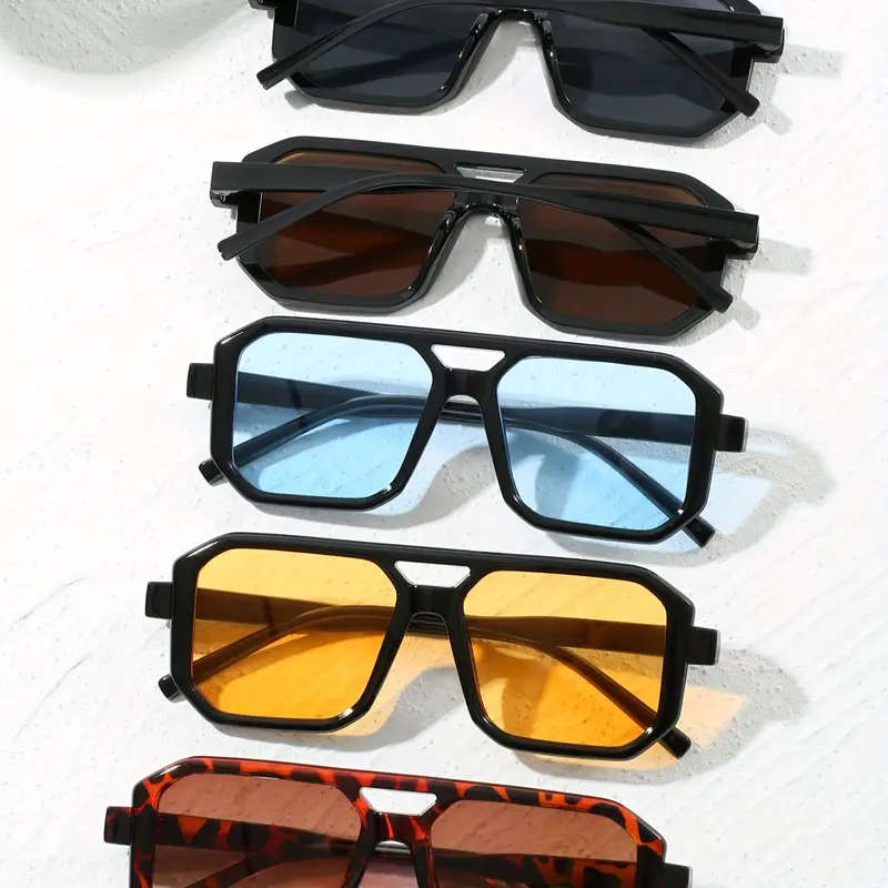 5-Pack Rectangle Sunglasses with Anti-Reflective Lenses