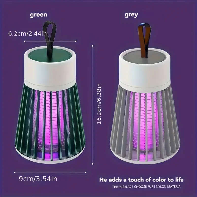 1pc USB-Powered Mosquito Killer Lamp with Night Light Silent Electric Insect Trap for Home Bedroom P