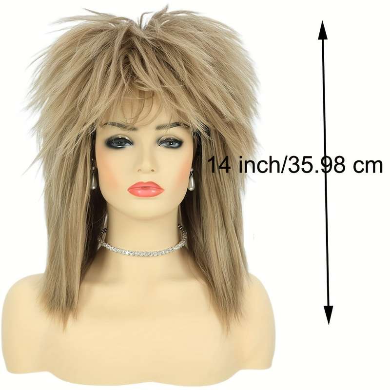 1Pc Blonde 35.56cm Fashion Design Wig
