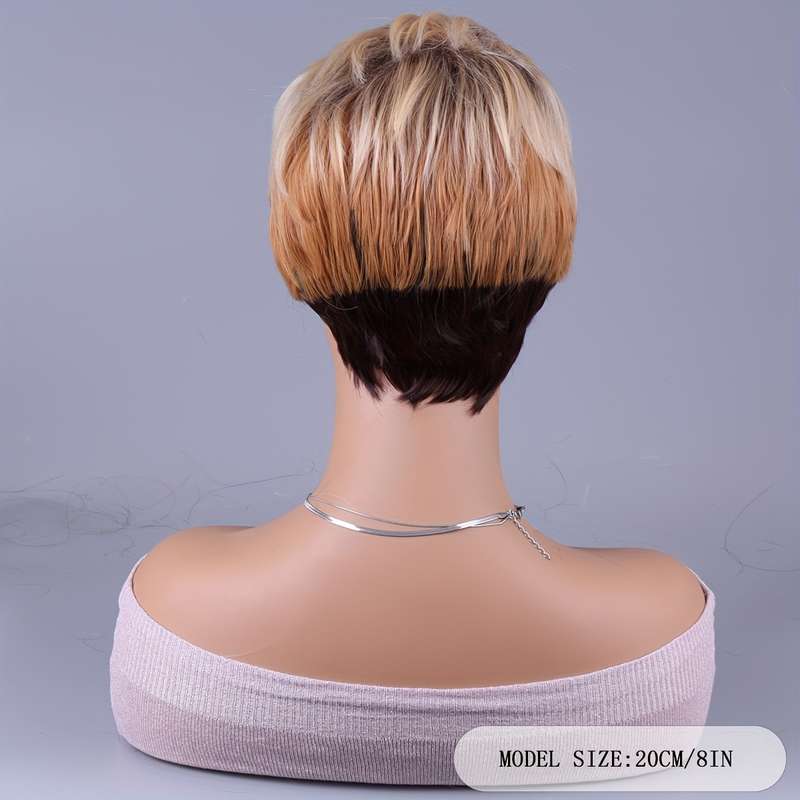 1Pc Golden Brown 20.32cm Fashion Design Wig