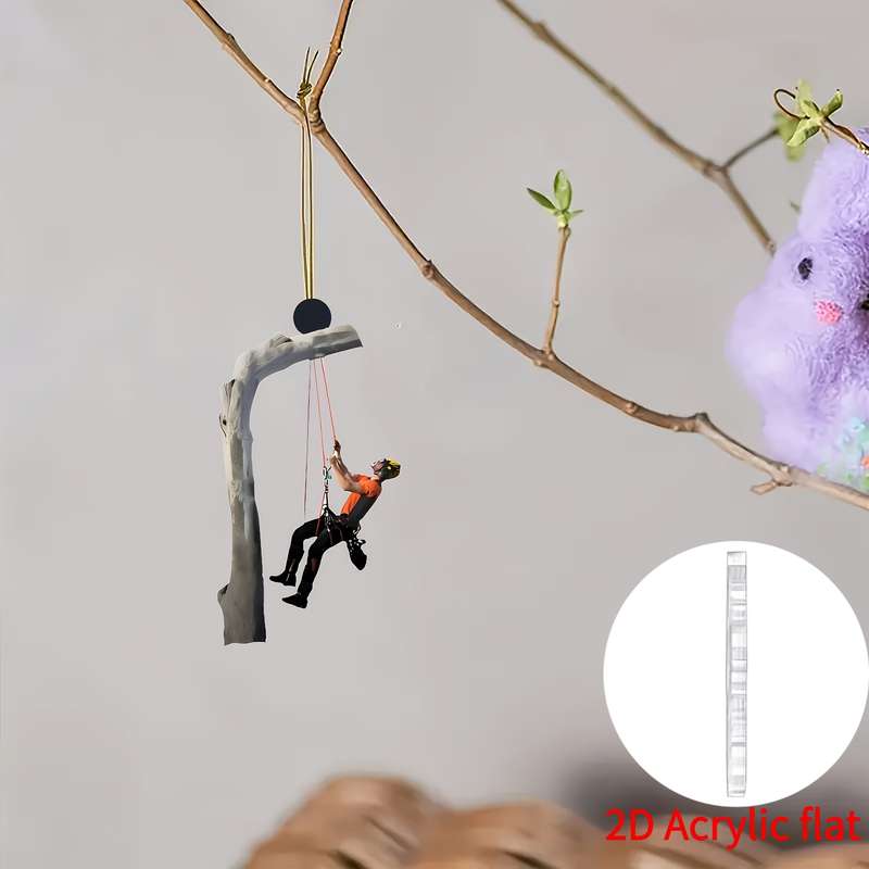1pc 2D Flat   Acrylic Climber Rearview Mirror Pendant Acrylic Multifunctional  Decoration
