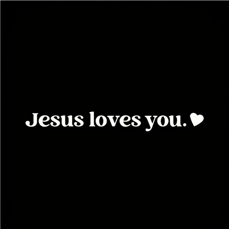 1pc White Jesus Christian Themed Stickers