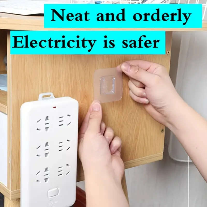 10 Pairs of Powerful Adhesive Hooks with No Trace No Drilling Multi-functional Bathroom and Kitchen