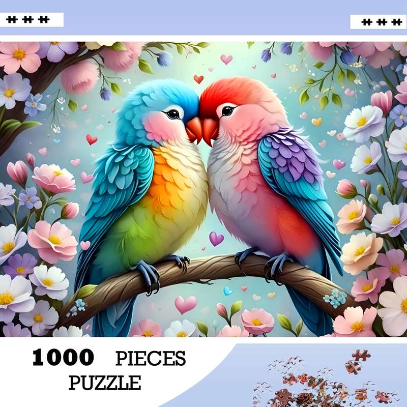 1000pcs Parrot Jigsaw Puzzle Thick Durable White Cardstock Seamless DIY Puzzle f