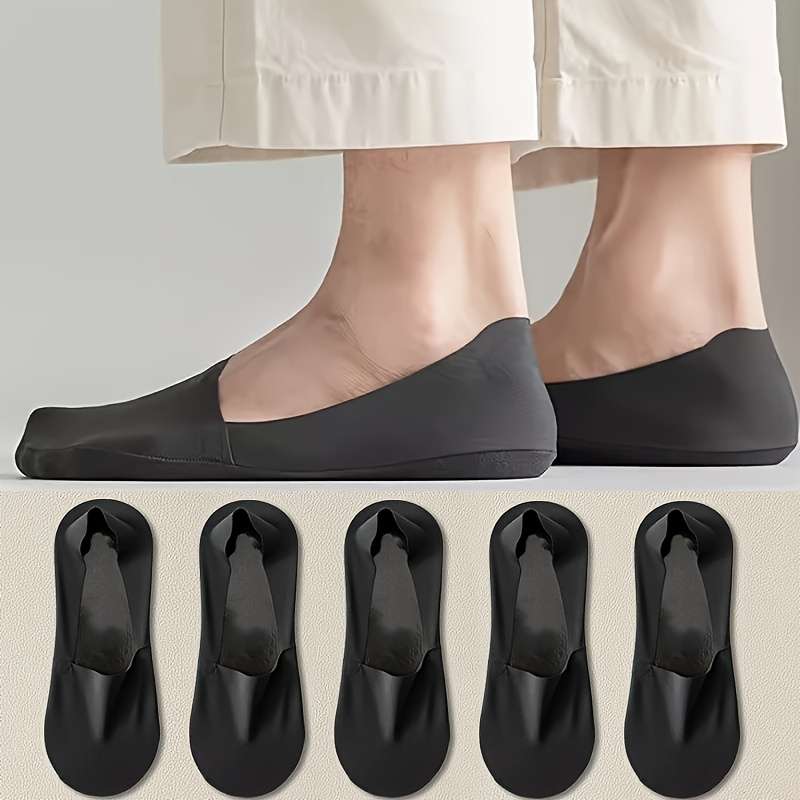 5 Pairs Light Grey One Size High Elastic Socks