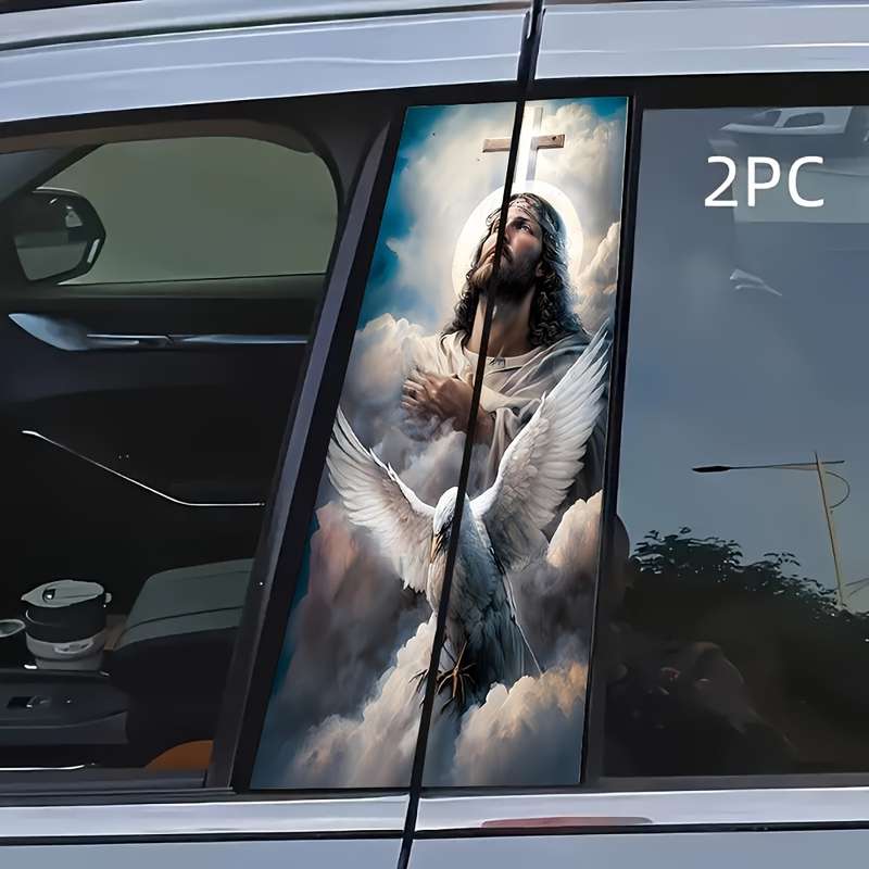 2pcs  Jesus Christian Themed Stickers