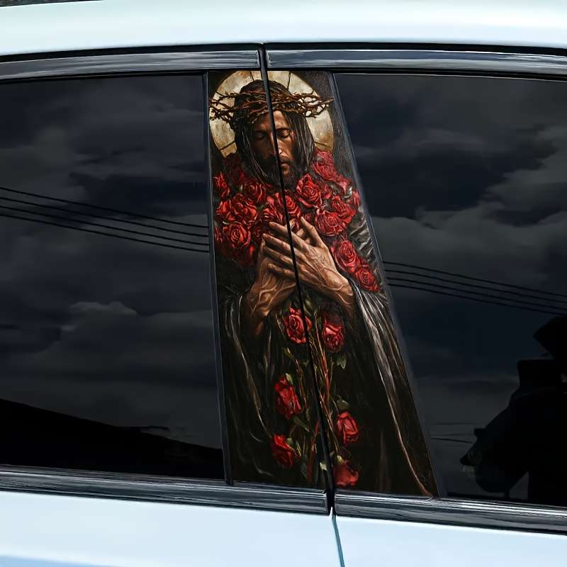 2pcs Jesus Christian Themed Stickers