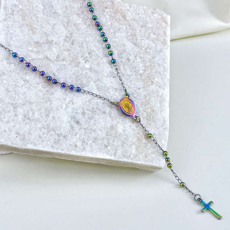 1 Piece Golden Add Silvery Jesus Theme Pendant