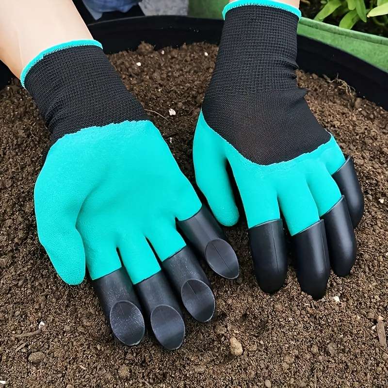1Pair Purple 23cm Multi Purpose Work Gloves