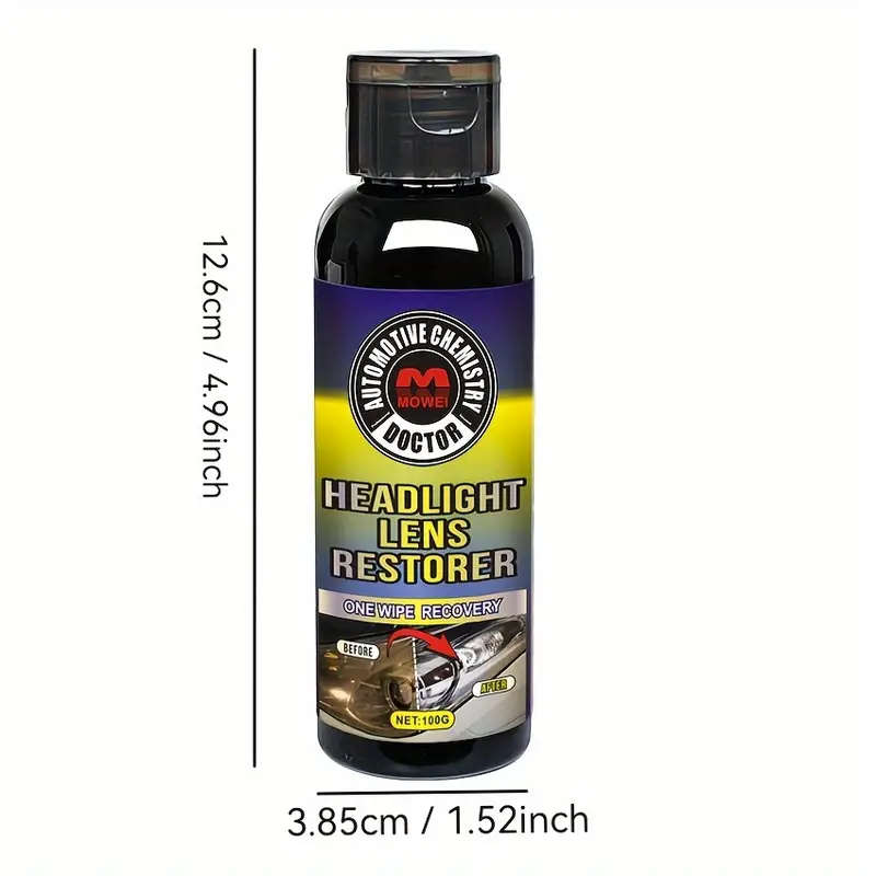 Car Headlight Restoration Cream Brightens Cleans Yellowed Lamps for Enhanced Visibility