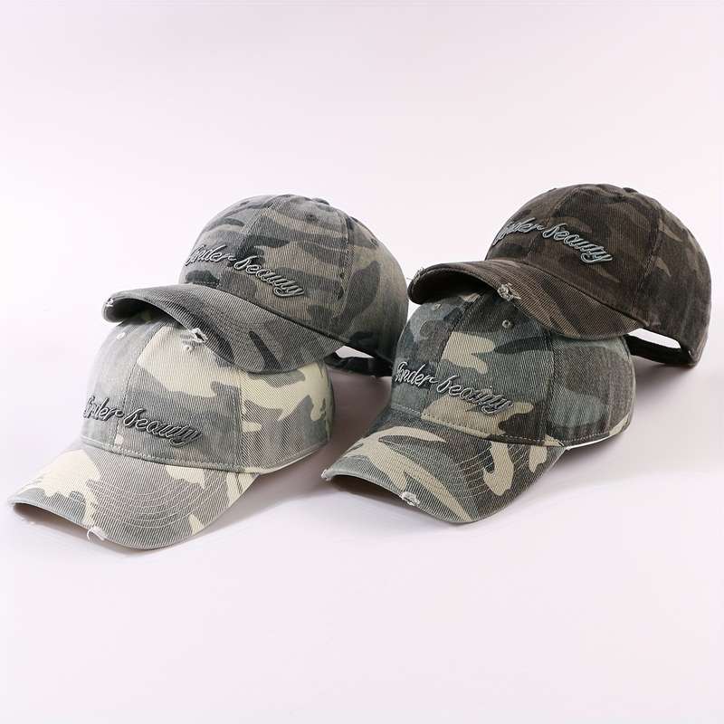 1pc 1 Adjustable Camouflage Baseball Cap with "Dad'S Dream" Embroidery Stylish Sun-Protective V