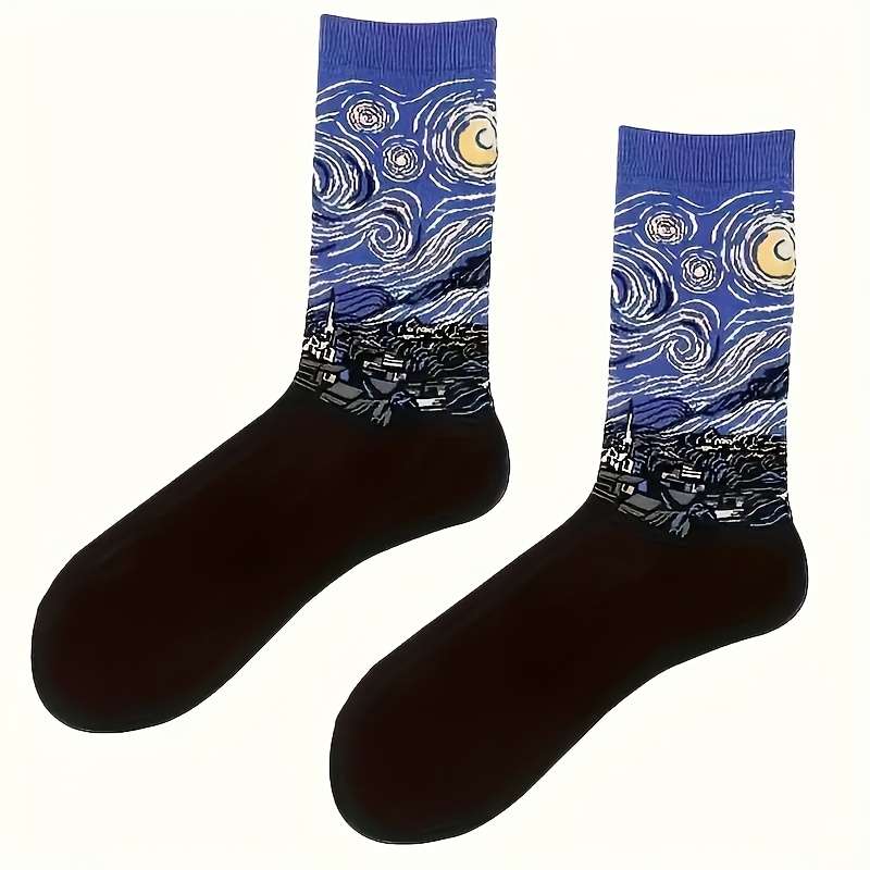 1 Pair Of Mixed Colors One Size Socks