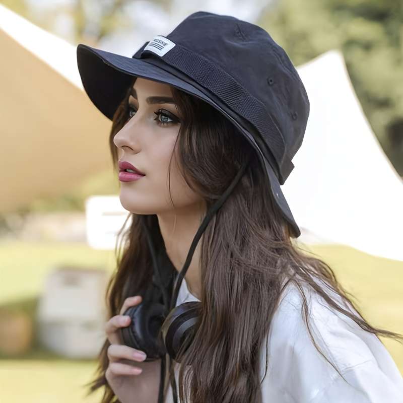 1pc The same outdoor adventure camping hat for men and women color block theme beautiful and prac