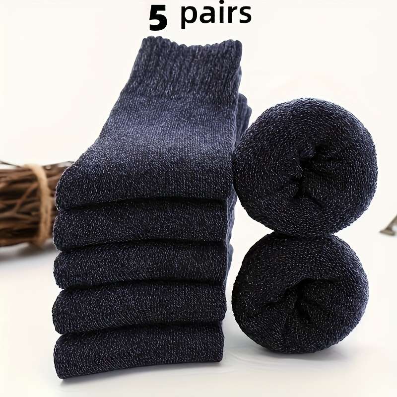 5 Pairs Gray One Size High Elastic Socks