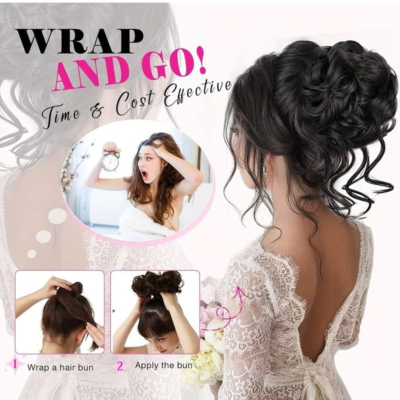 1Pc Black 15.24cm Fashion Design Wig