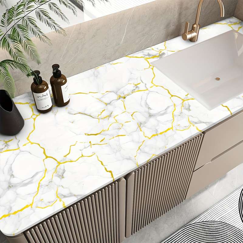 1PC Wall Stickers60x500cm 23.6x196.8inch Golden Streaked Elegance
