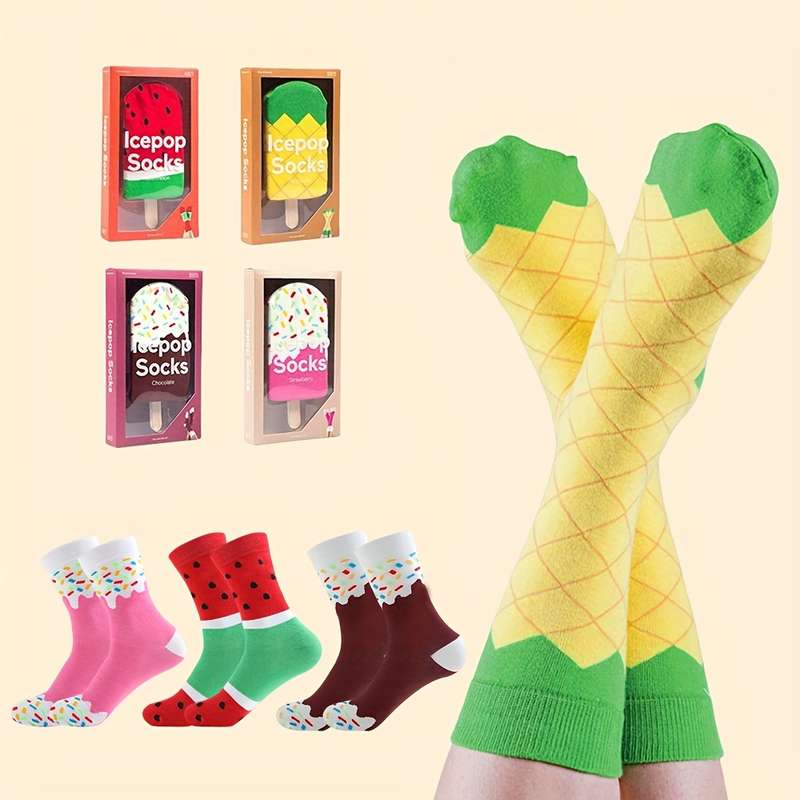 1 Pair Of Pineapple Socks One Size Socks
