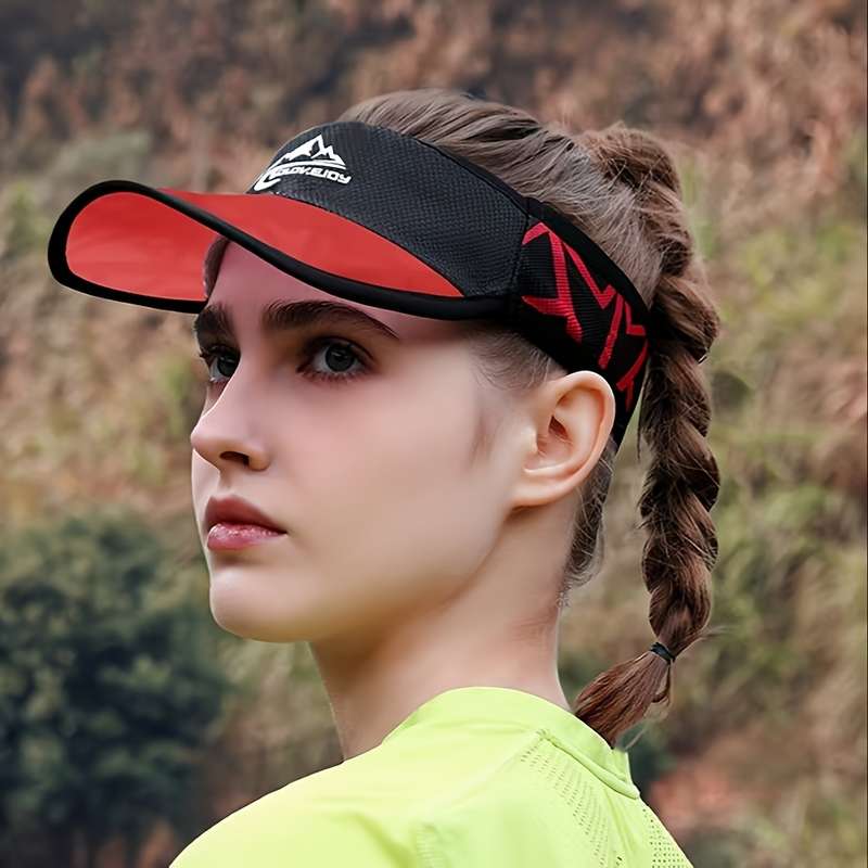1pc Breathable Fabric Designer-Inspired Open-Top Baseball Cap with Eyelets Sweat-Wicking Light