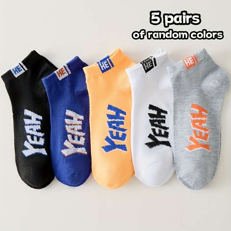 5 Pairs Of Random Colors One Size High Elastic Socks