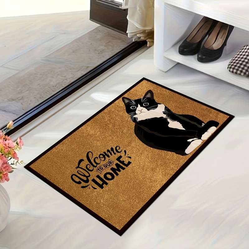 1Pc 40x60cm 15.7x23.6inch Retro Doormat H Floor Mat