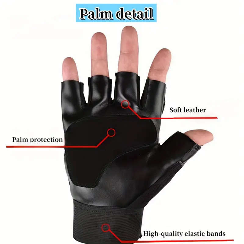Non-Slip Half-Finger Sports Gloves for Outdoor Activities Durable Wear-Resistant Cycling Training