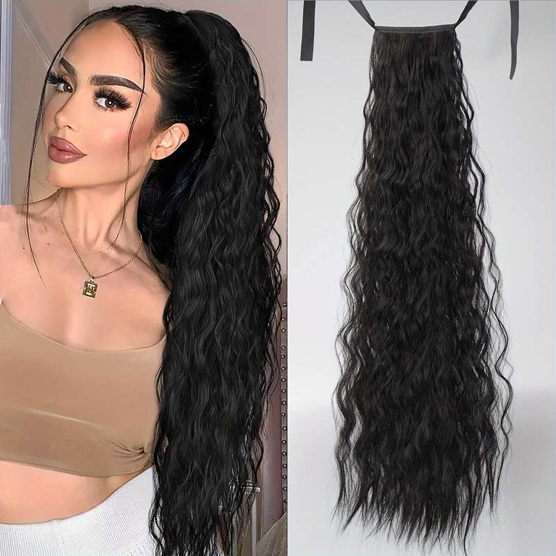 1Pc Black 40.64cm Fashion Design Wig