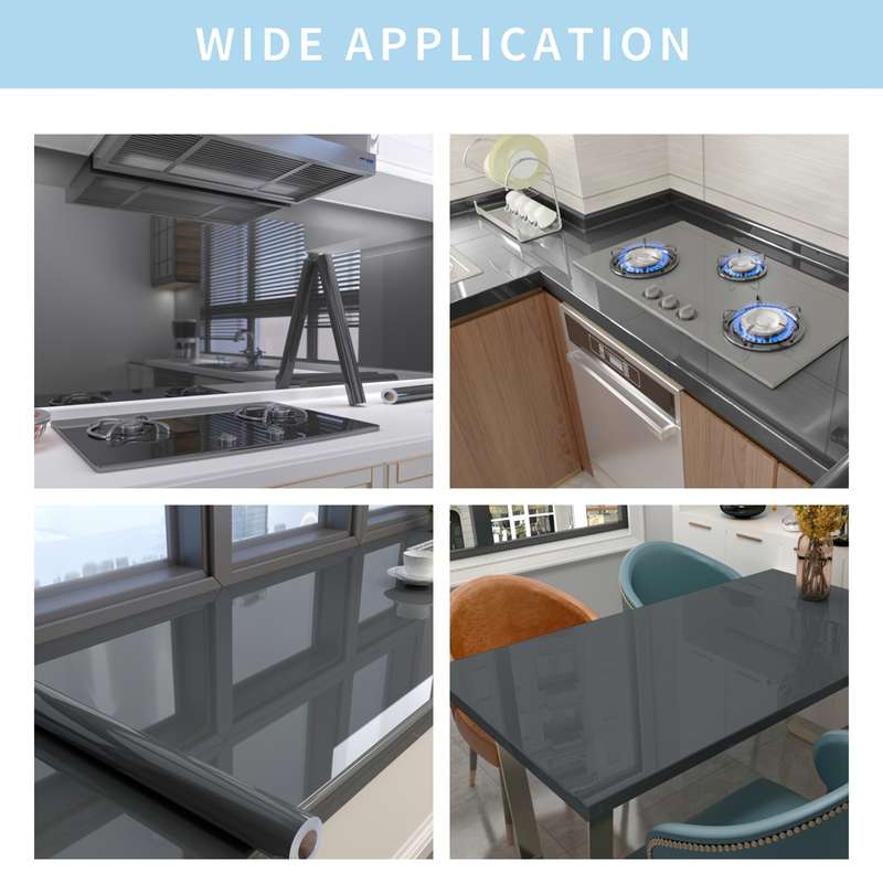 1PC Wall StickersGray40X1000cm 15.75X393.7in