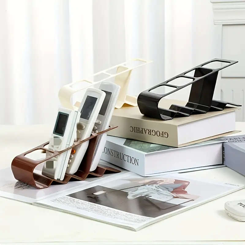 1pc Plastic Overhead Mount Remote Control Holder Multipurpose Accent Shelf Pipes Modern Home Organiz