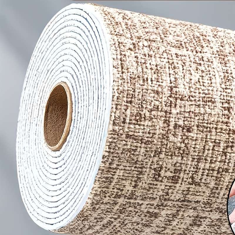 2 Rolls Wall StickersLinen Grain   Brown