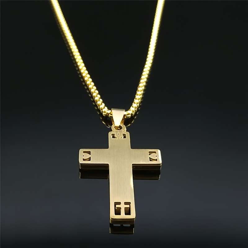 1 Piece Golden Jesus Theme Pendant